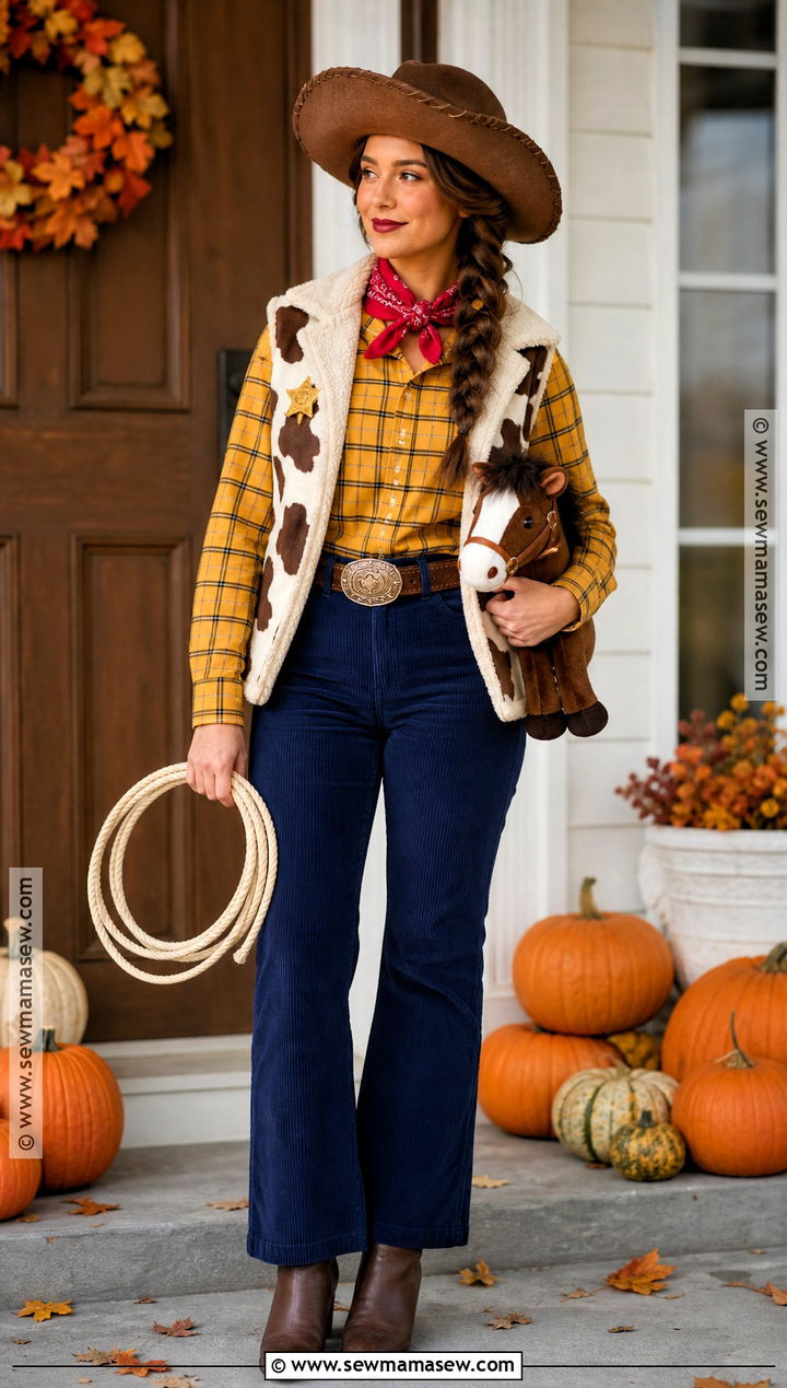 Fall Woody Costume With Corduroy Pants - 30 woody costume women's ideas