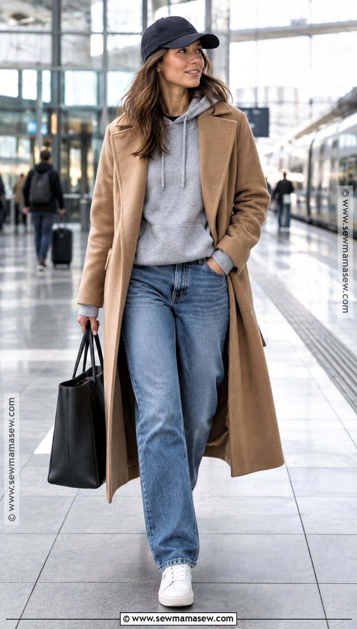 Fall Wool Coat And Hoodie Outfit - 25 fall clothes aesthetic
