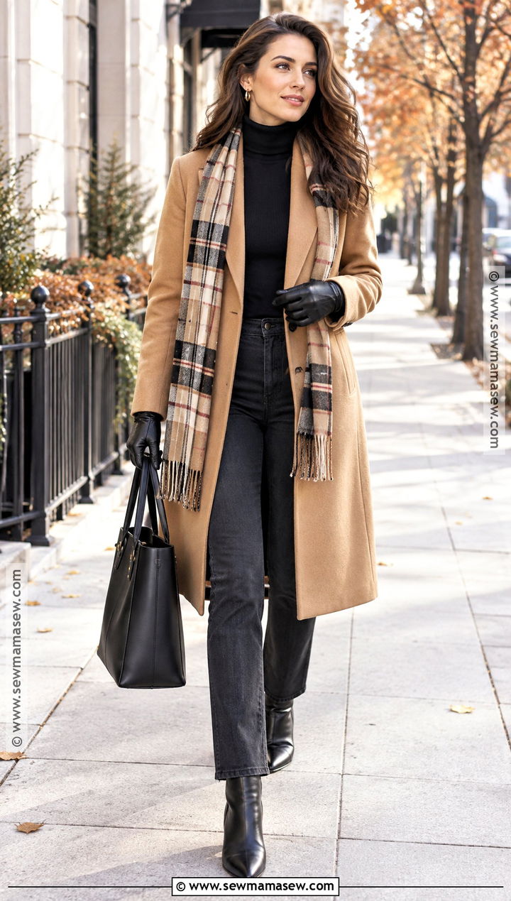 Fall Wool Coat Outfit With Jeans And Boots - 15 fall dressing for women over 30 ideas
