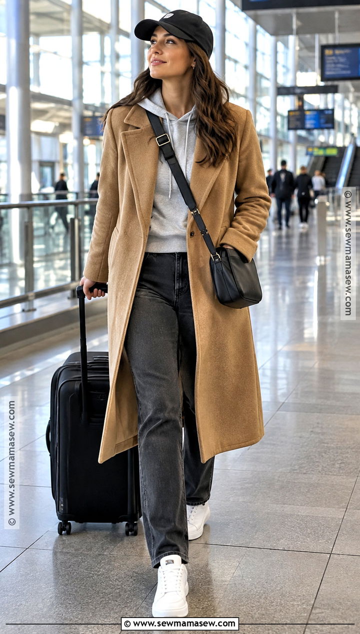 Fall Wool Coat and Hoodie Outfit - 25 fall street style ideas