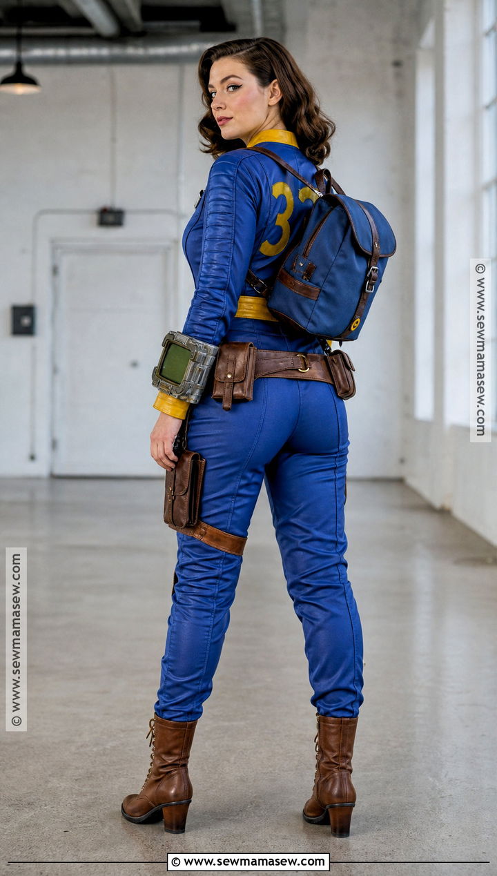 Fallout Vault Dweller Costume With Blue Jumpsuit - 30 Video Game Halloween Costumes