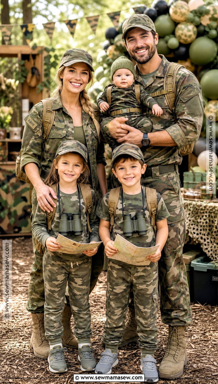 Family Camouflage Military Costume - 35 military costume ideas