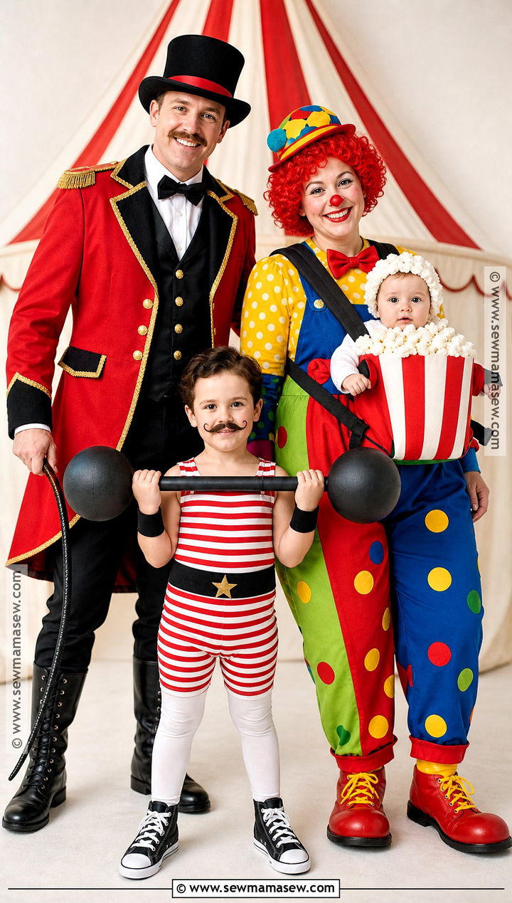 Family Circus Costume With Ringmaster - 50 halloween costumes ideas