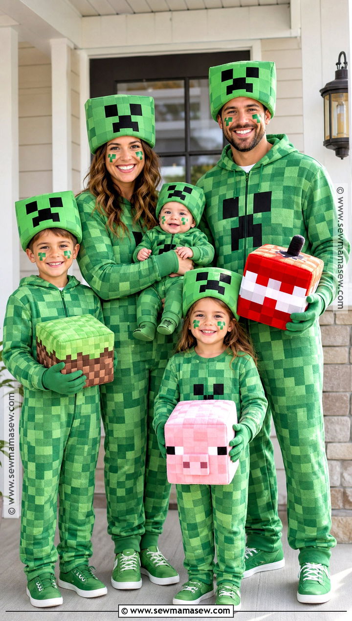 Family Creeper Costume - 30 creeper costume ideas