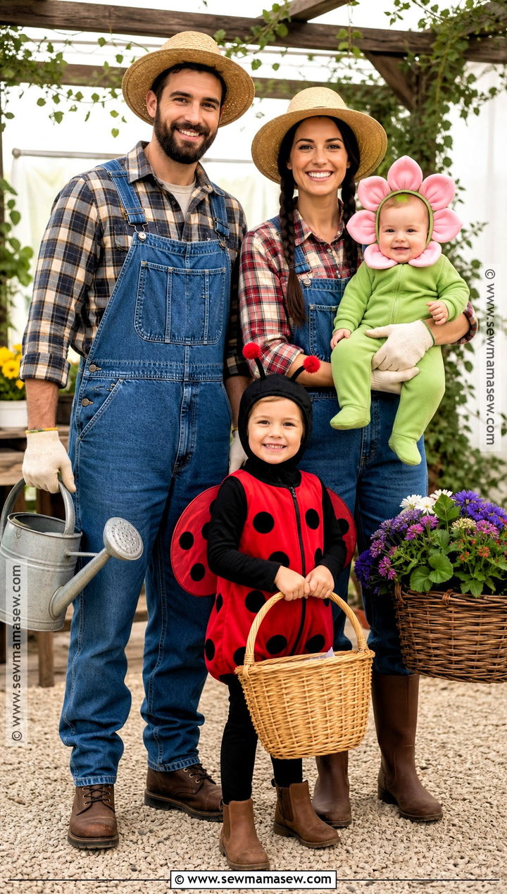 Family Garden Costume With Baby Flower - 50 halloween costumes ideas