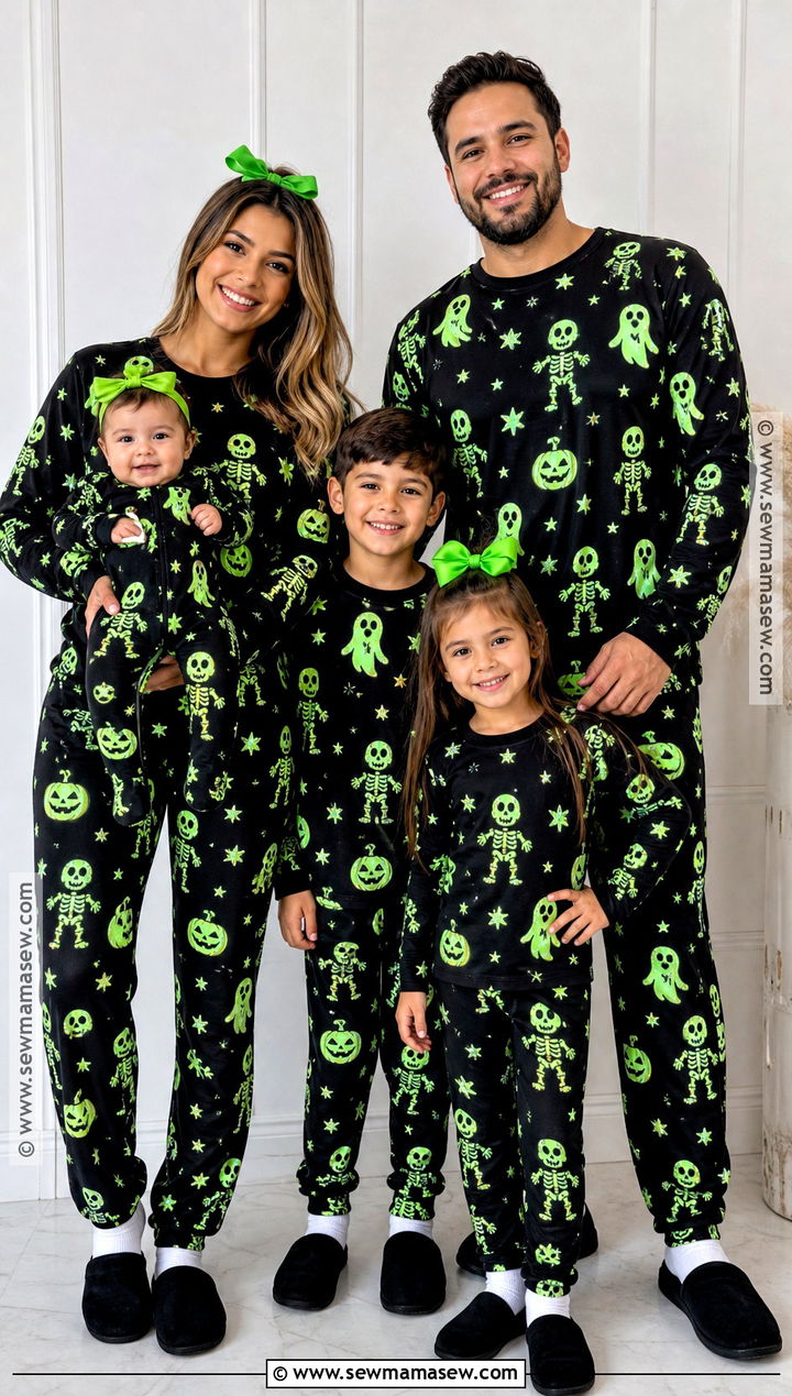 Family Glow In The Dark Halloween PJs - 30 matching halloween pjs ideas