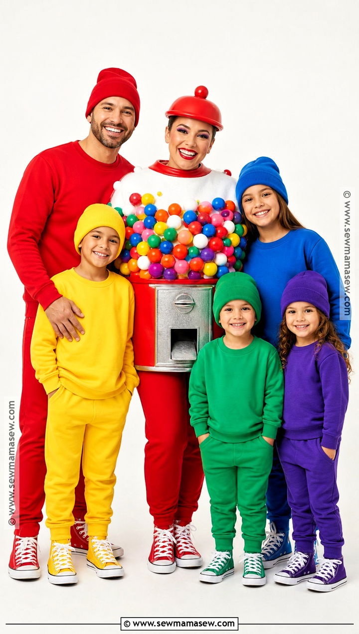 Family Gumball Machine Costume - 35 gumball costume ideas