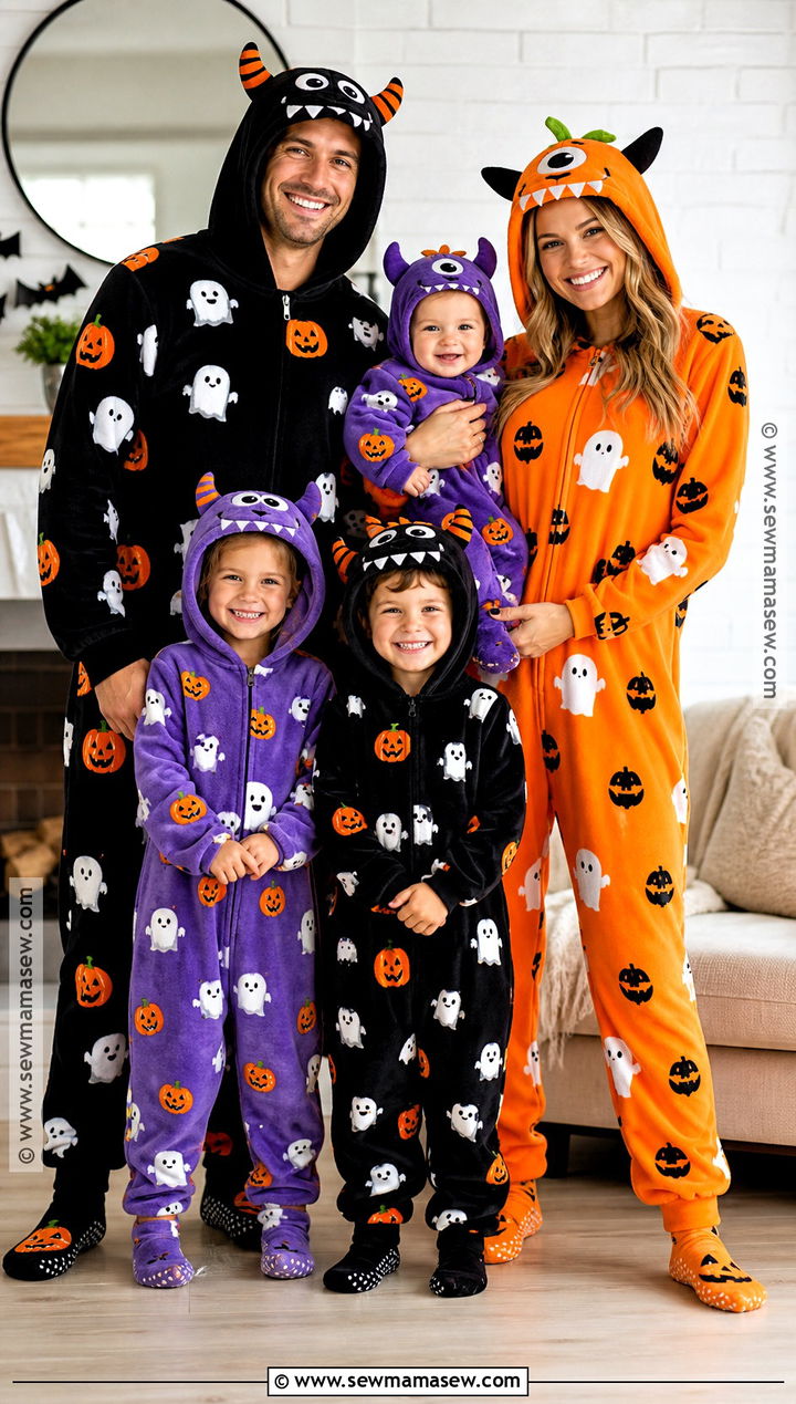Family Halloween Onesie PJs - 30 matching halloween pjs ideas