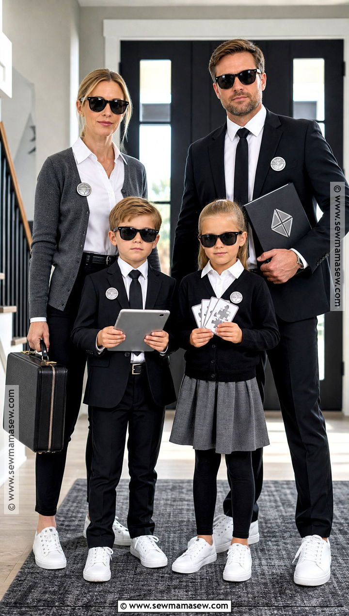 Family Mission Team Secret Agent Costume - 30 Secret Agent Costume Ideas