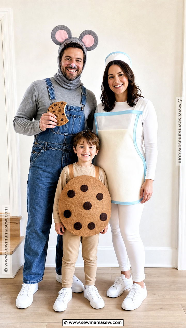 Family Mouse Cookie And Milk Costumes - 45 if you give a mouse a cookie costume ideas