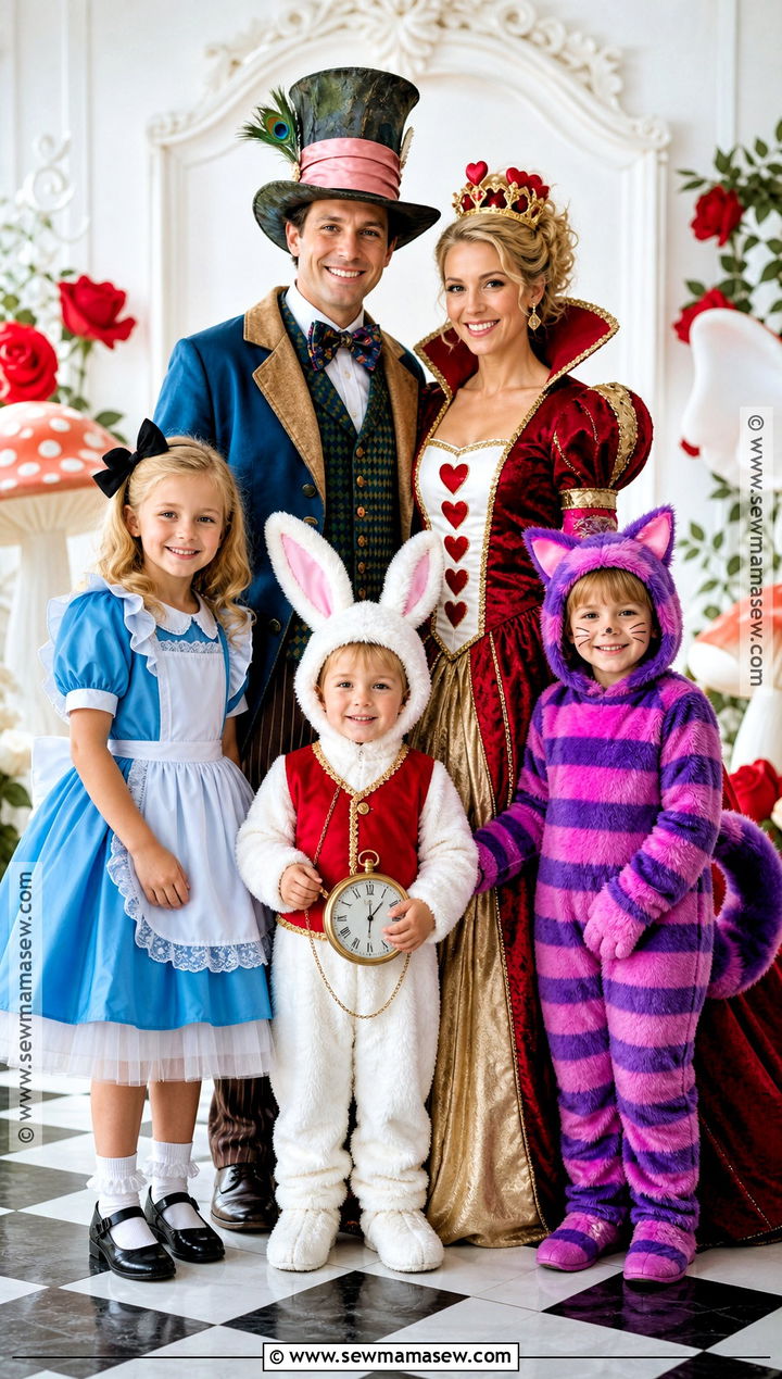 Family Of Five Alice In Wonderland Costume - 30 alice in wonderland family costumes