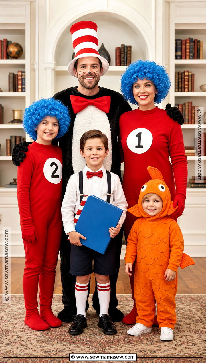 Family Of Five Cat In The Hat Costume - 40 cat in the hat costume ideas