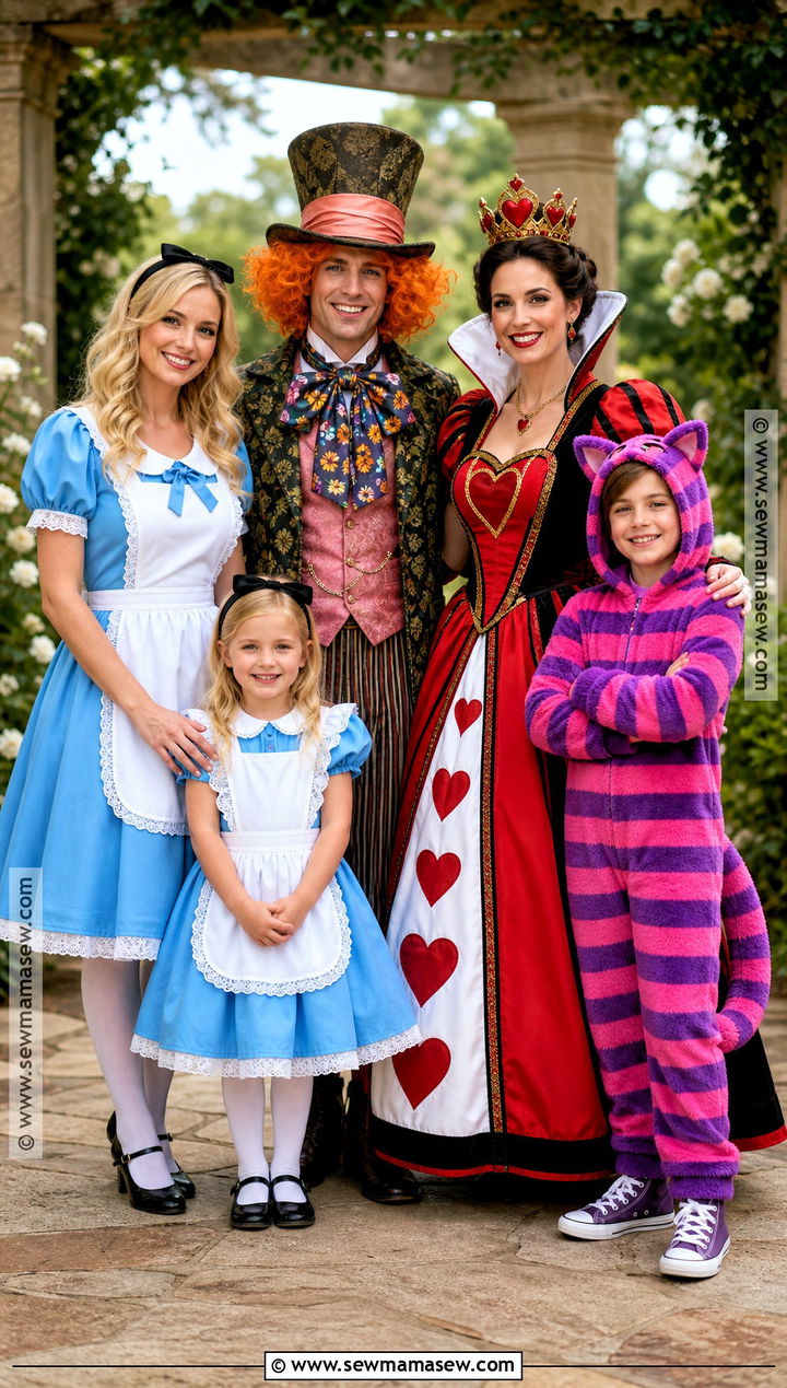 Family Of Four Alice In Wonderland Costume - 30 alice in wonderland family costumes