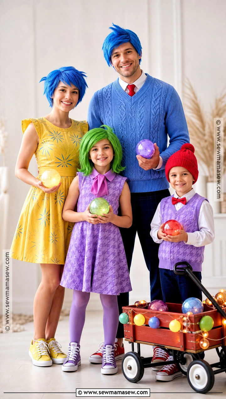 Family Of Four Inside Out Costume - 40 inside out halloween costume ideas