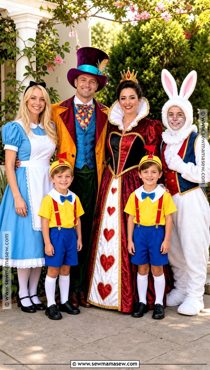 Family Of Six Alice In Wonderland Costume - 30 alice in wonderland family costumes