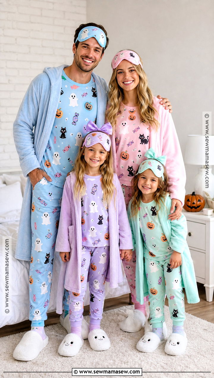 Family Pastel Halloween PJs - 30 matching halloween pjs ideas