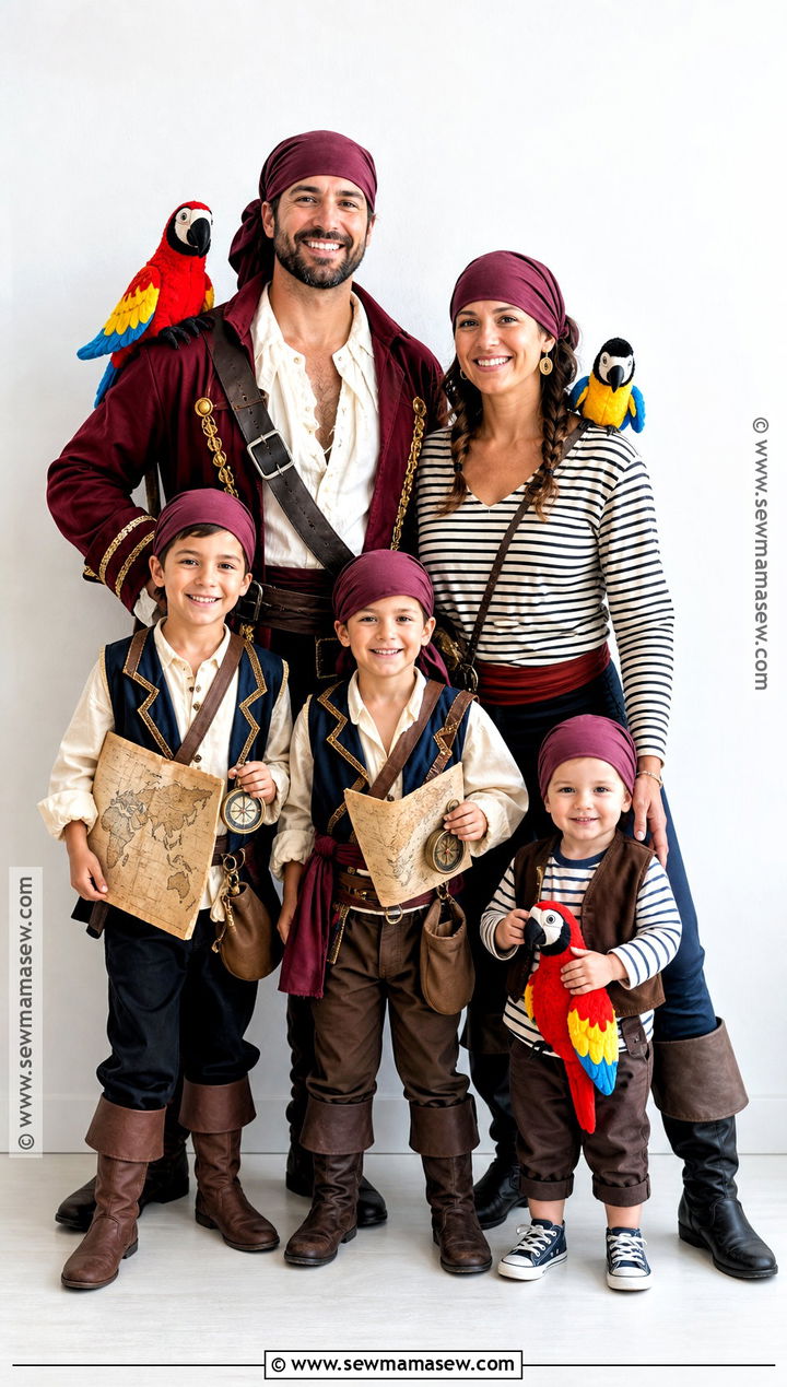 Family Pirate Costume - 35 easy pirate costume ideas