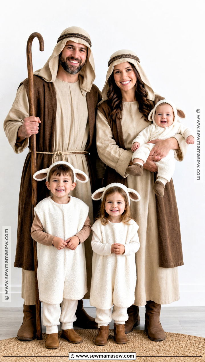 Family Shepherd And Flock Costume - 30 Shepherd Costume Ideas