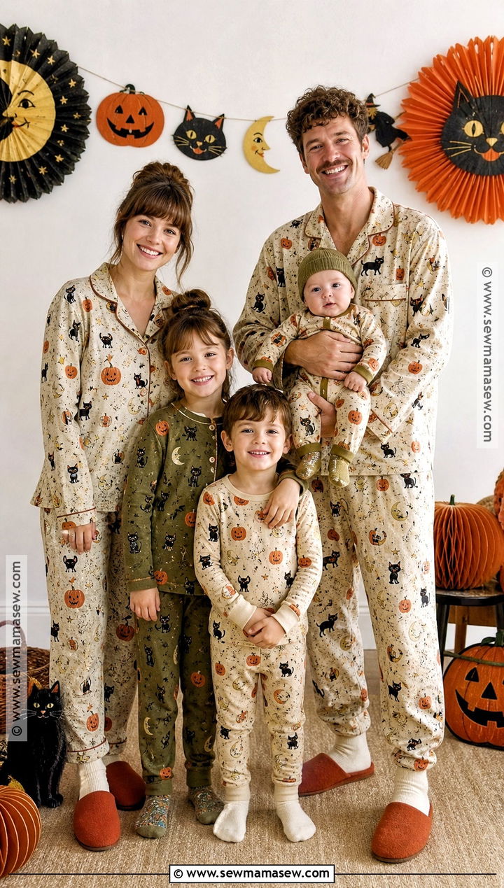 Family Vintage Halloween PJs - 30 matching halloween pjs ideas