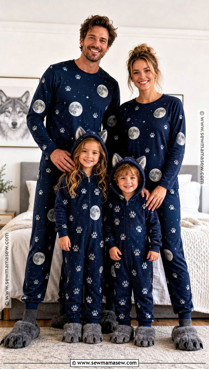 Family Werewolf Halloween PJs - 30 matching halloween pjs ideas
