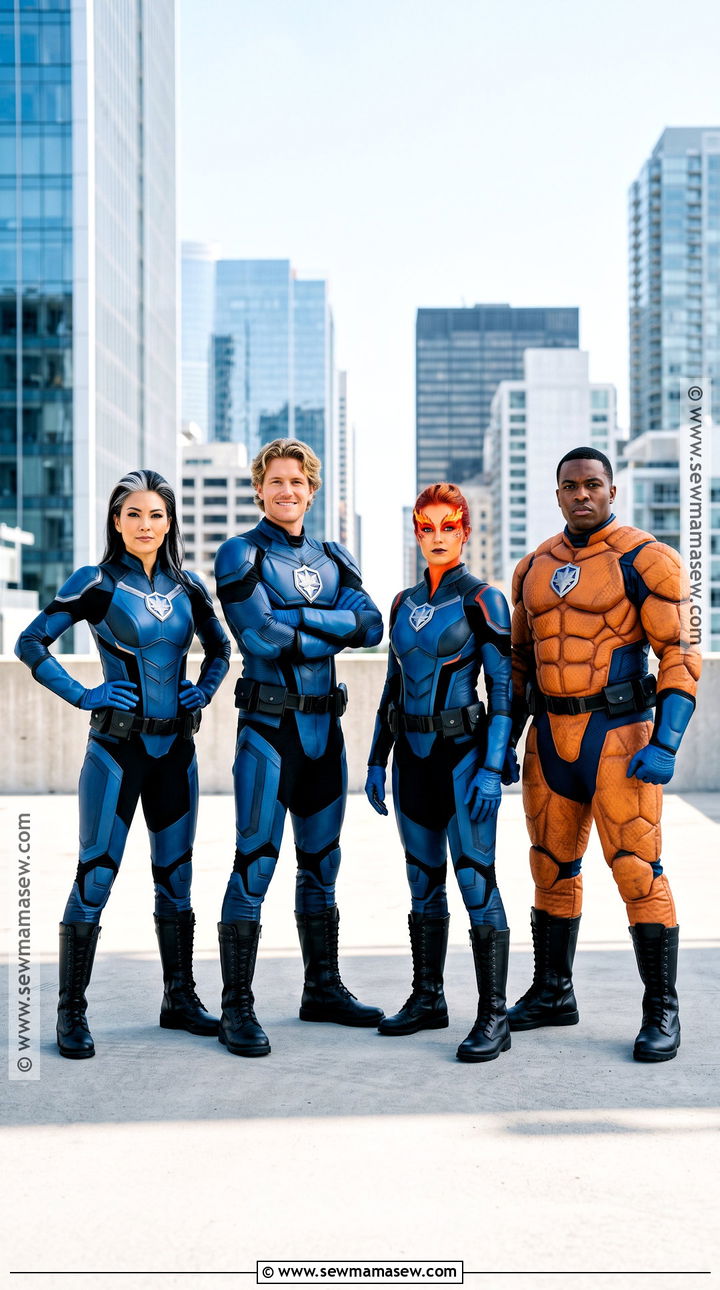 Fantastic Four Superhero Costume - 35 Group Halloween Costumes For 4