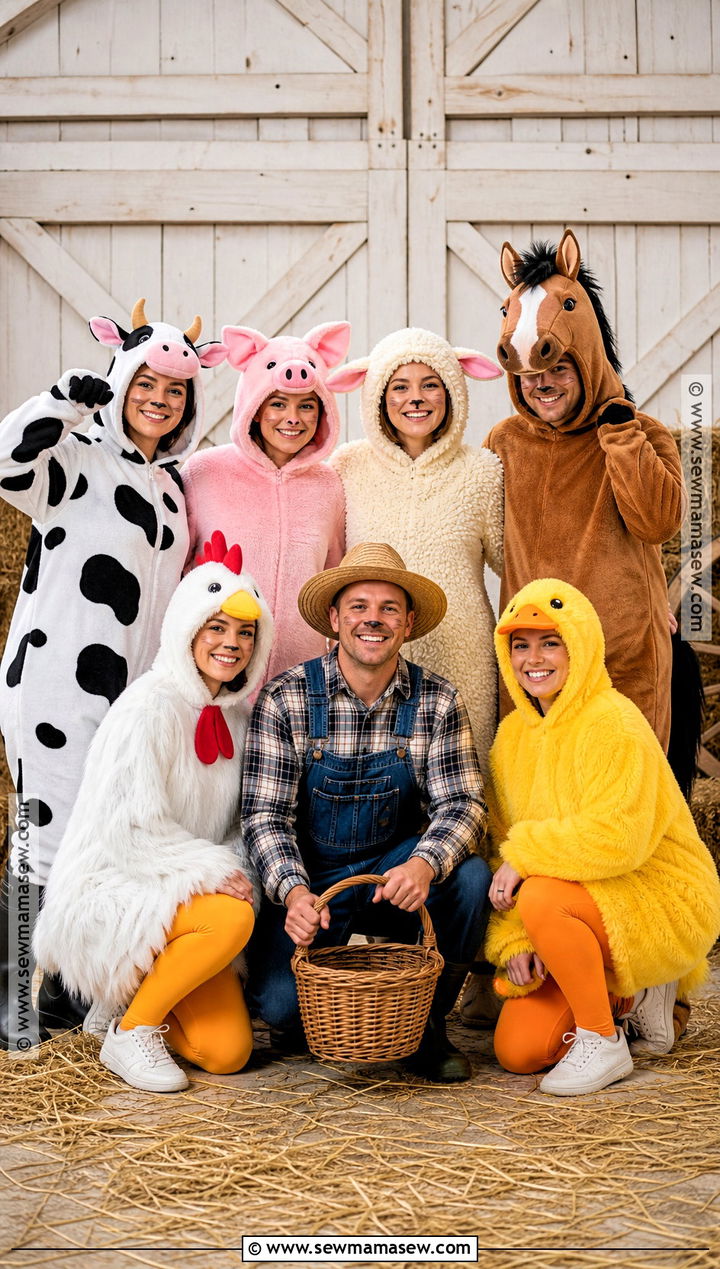 Farm Animals Group Costume - 30 Group Dress Up Ideas