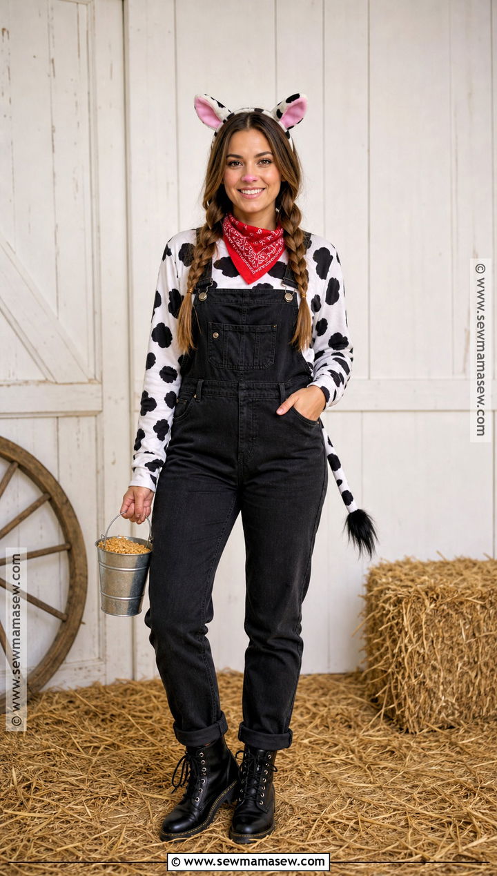 Farm Cow Overall Costume - 30 Cow Costume Women's Ideas