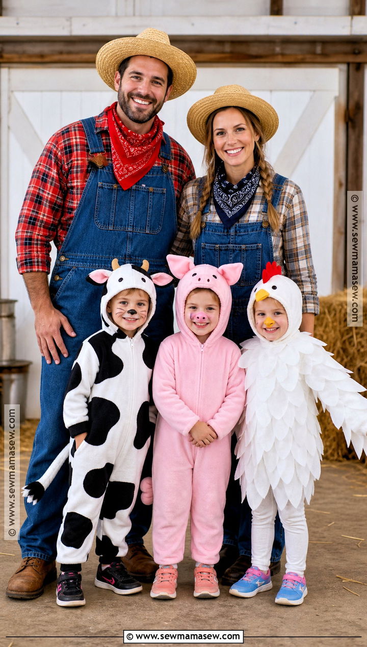 Farm Family Costume - 30 family costumes for 5 halloween