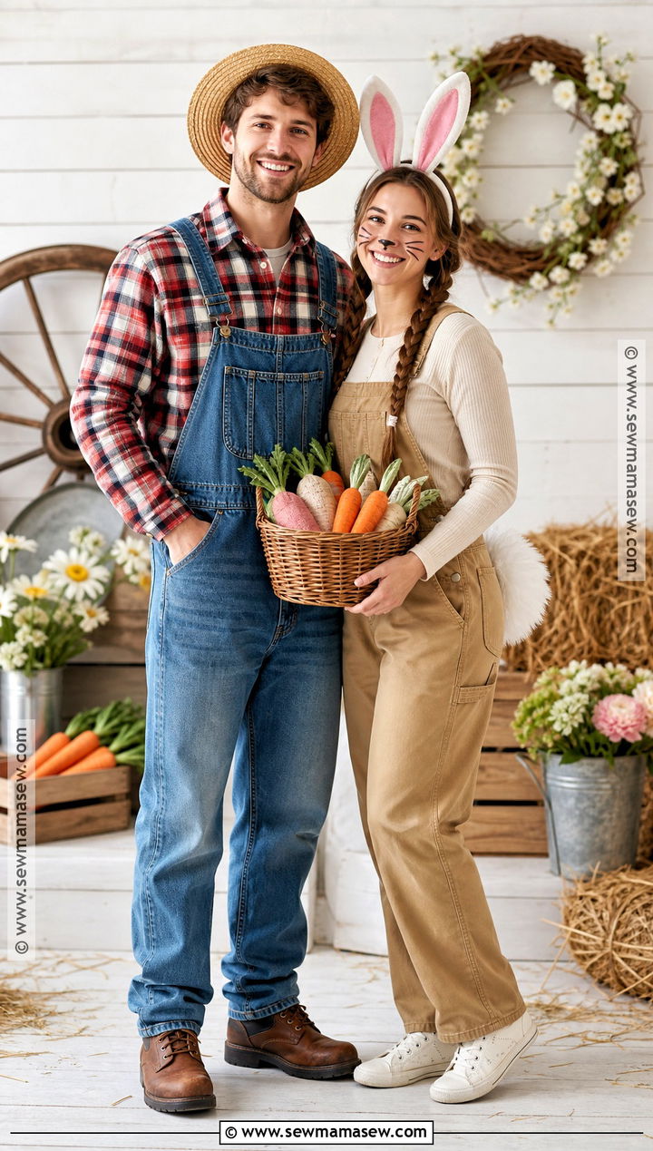 Farmer And Bunny Couple Costume - 45 bunny halloween costume ideas