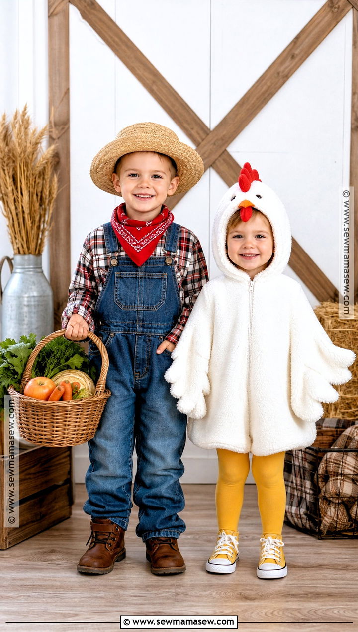 Farmer And Chicken Costume - 35 boy and girl halloween costumes