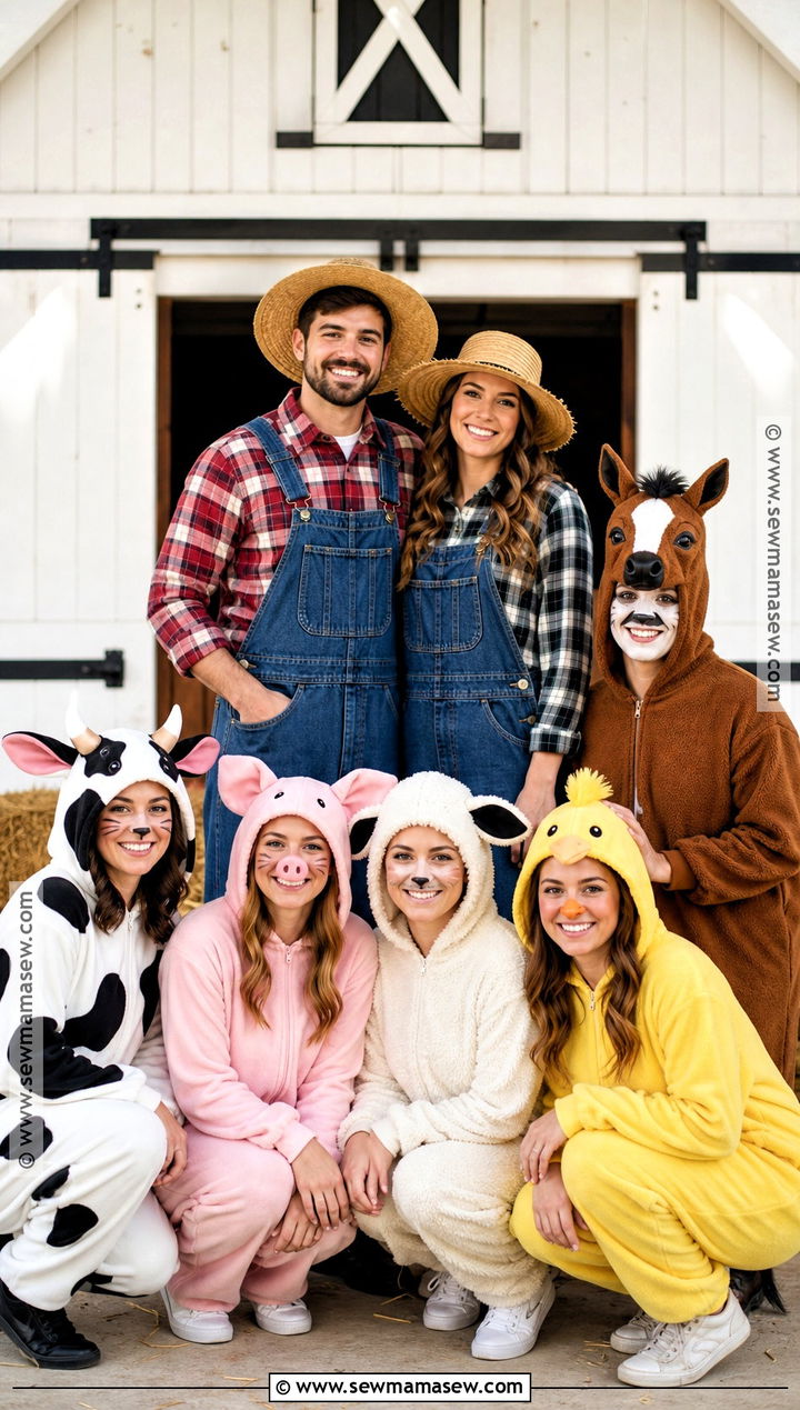 Farmer And Farm Animal Group Costume - 35 easy group costumes