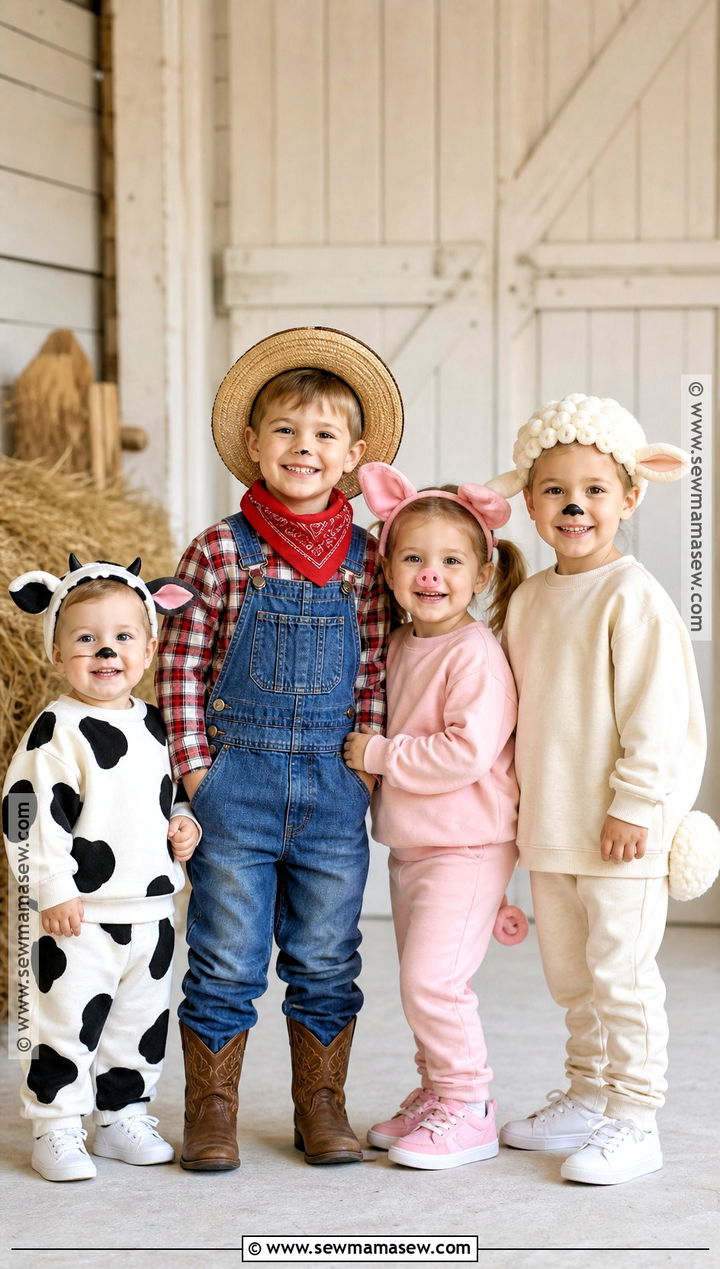 Farmer And Farm Animal Sibling Costume - 35 sibling costume ideas