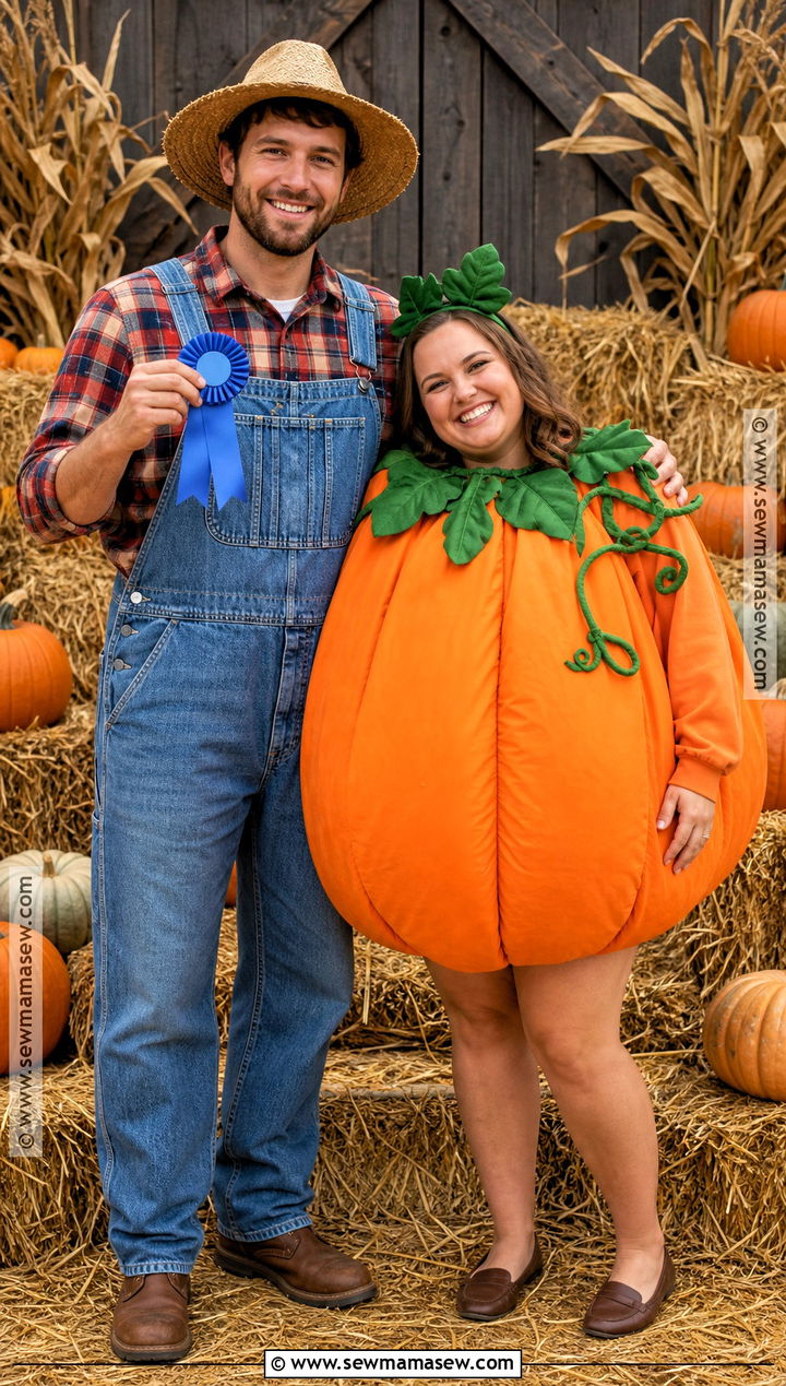 Farmer And Prize Pumpkin Duo Costume - 40 duo halloween costumes unique