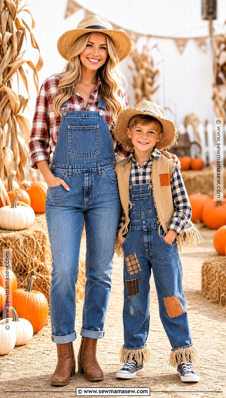 Farmer And Scarecrow Costume - 30 mom and son costume ideas