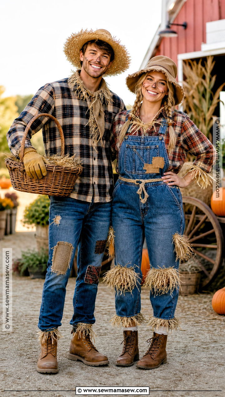 Farmer And Scarecrow Costume - 40 last minute couples costumes