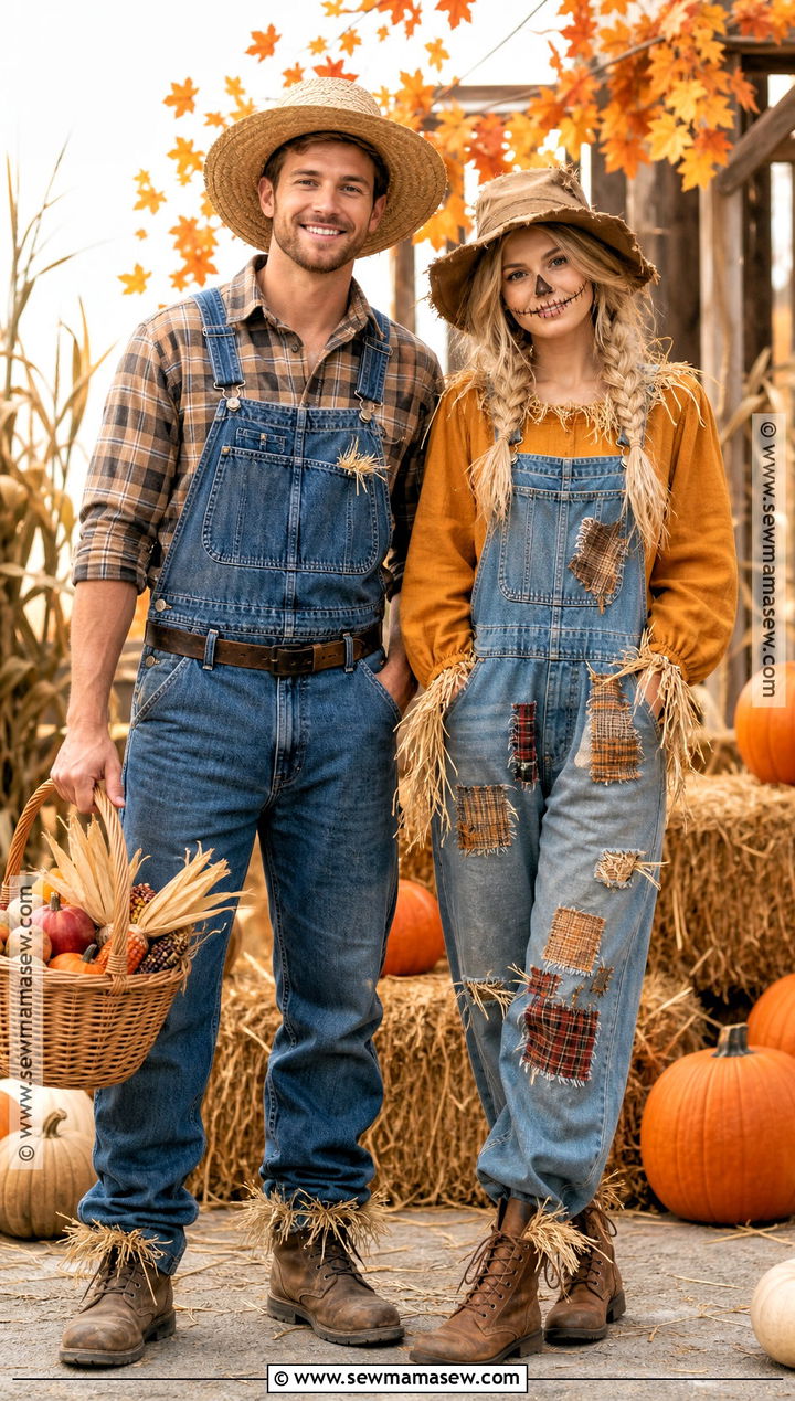 Farmer And Scarecrow Couple Costume - 50 couple halloween costumes