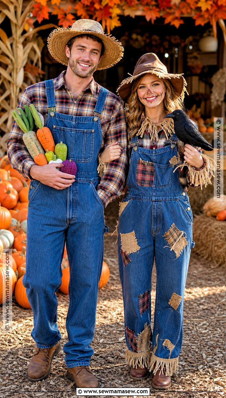 Farmer And Scarecrow Couple Costume - 30 couple costumes funny