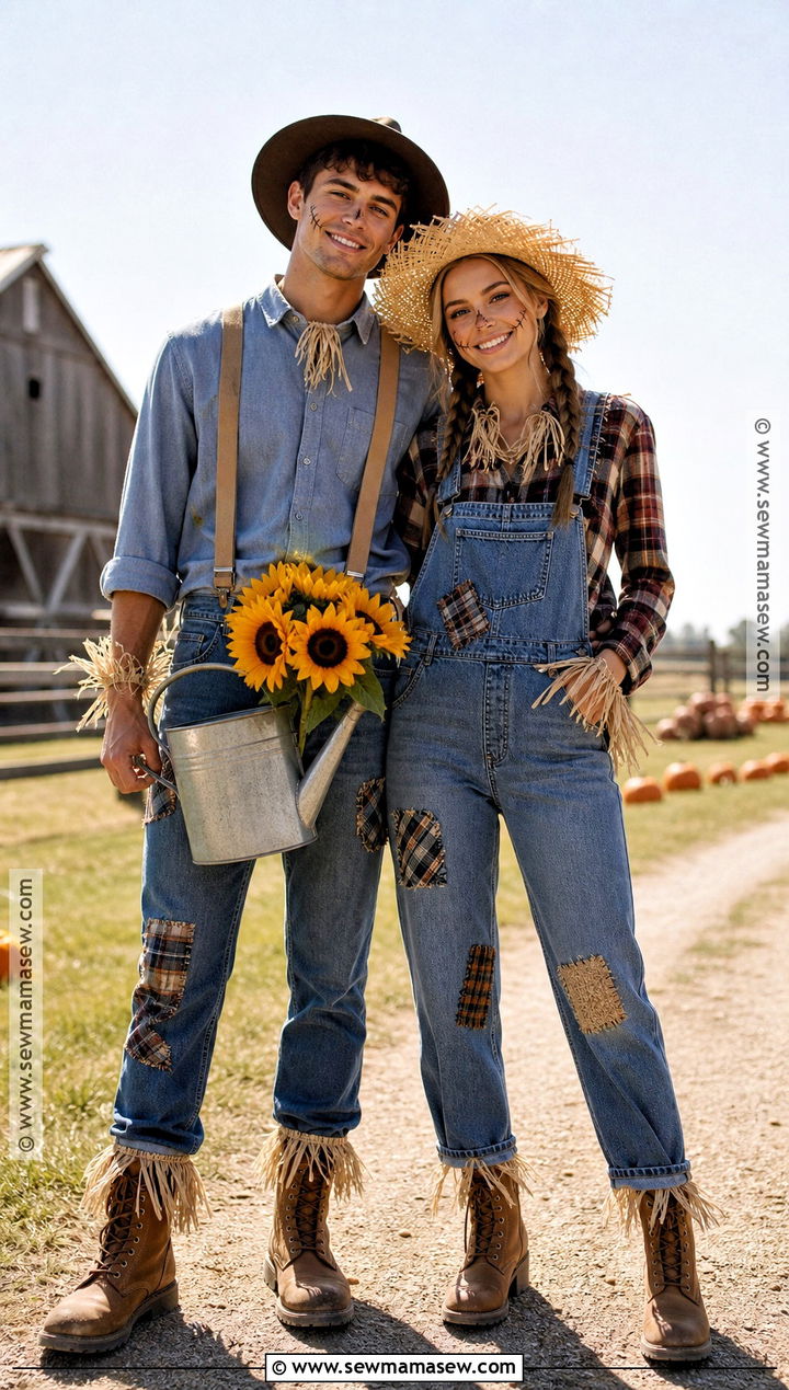 Farmer And Scarecrow Couple Outfit - 30 scarecrow outfit ideas