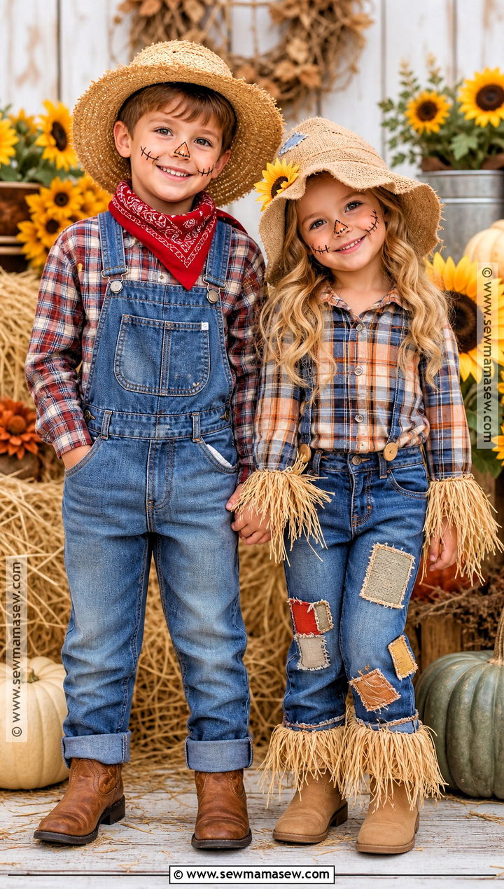 Farmer And Scarecrow Sibling Costume - 35 brother and sister halloween costumes