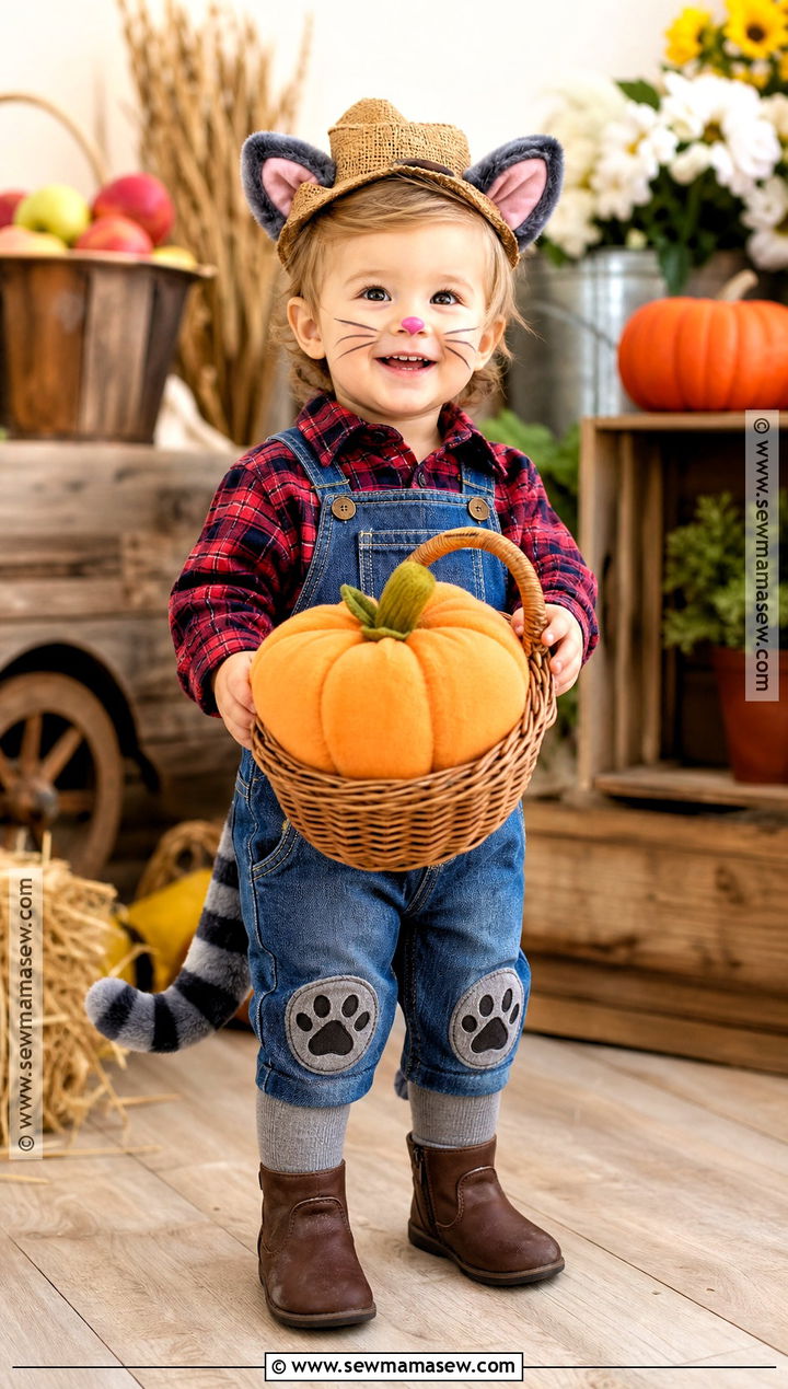 Farmer Cat Costume - 30 toddler cat costume ideas