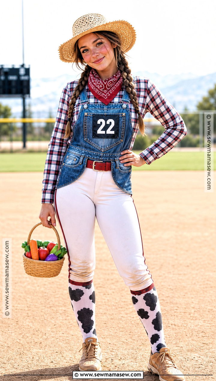 Farmer Softball Costume With Overalls - 30 softball halloween costumes