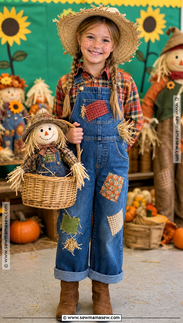 Farmer With Scarecrow Helper Costume - 30 farmer dress up day at school ideas