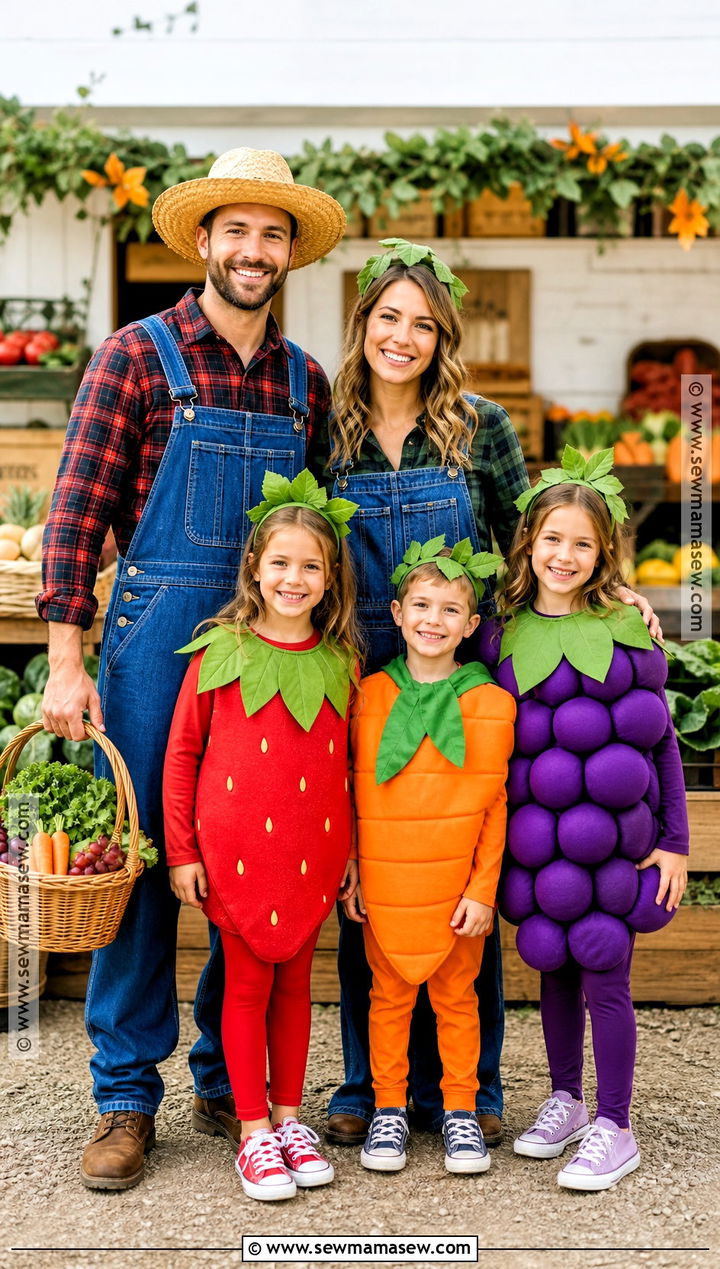 Farmers Market Family Costume - 40 family halloween costumes for 4