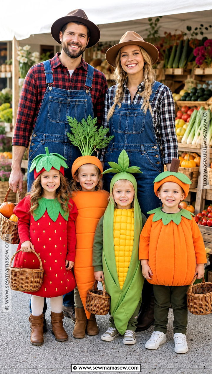 Farmers Market Family Costume For Six - 30 family of 6 halloween costumes