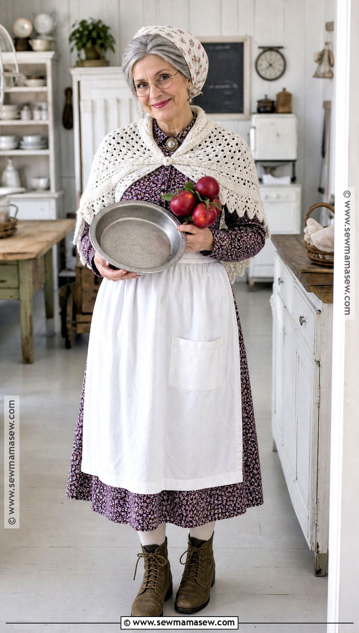 Farmhouse Granny Costume With Apron - 30 granny dress up ideas