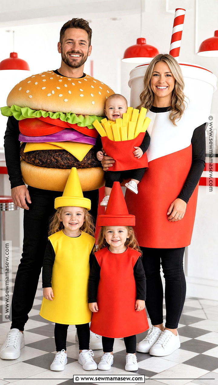 Fast Food Family And Baby French Fries Costume - 40 family costumes with for babies