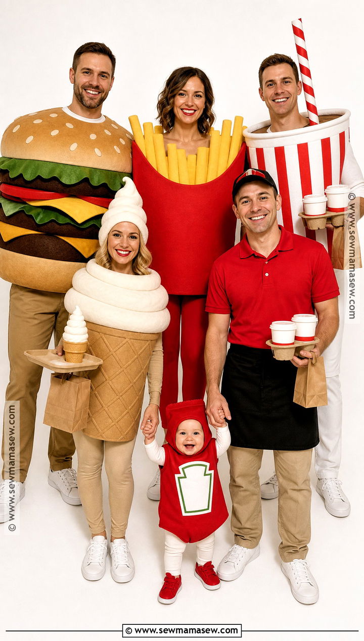 Fast Food Family Costume - 50 family halloween costumes