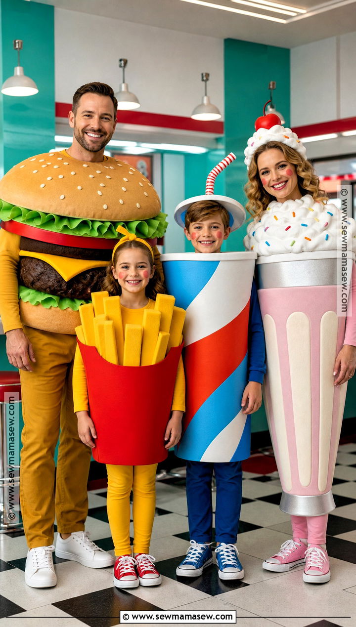 Fast Food Family Costume - 40 family halloween costumes for 4