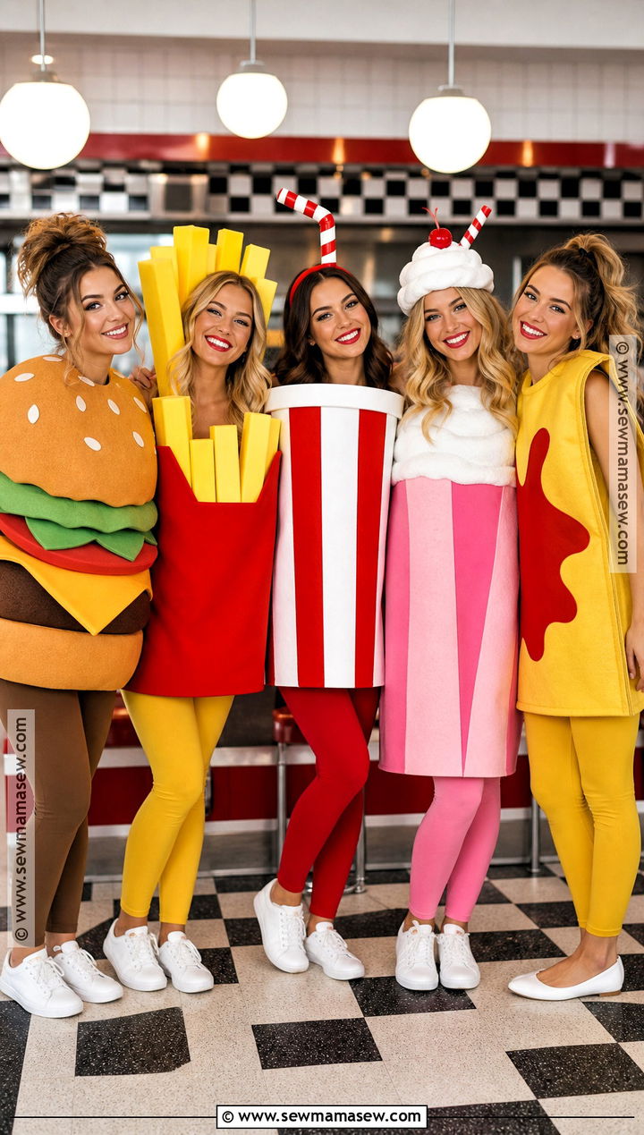 Fast Food Meal Group Costume - 35 5 people halloween costumes