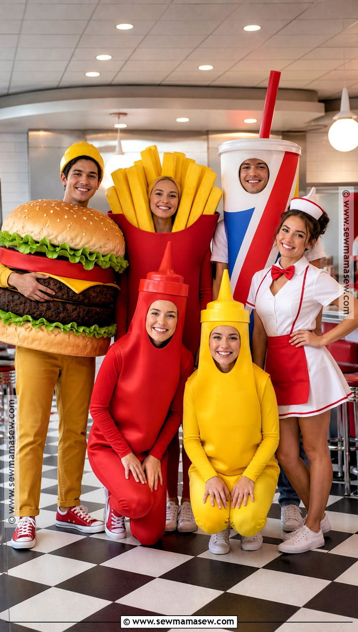 Fast Food Meal Group Of Six Halloween Costume - 30 group of six halloween costume ideas
